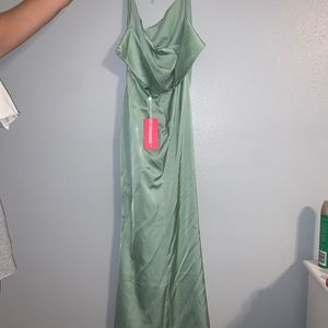 Beginning boutique pastel green maxi dress XS